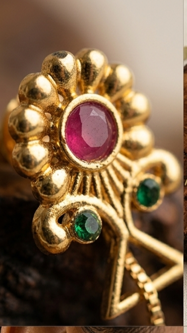 1 Rajwada Geometric Sleek Long-Hanging Earrings - Image 3