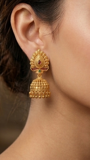 1 Rajwada Kalka-Top Royal Palace Jhumka - Image 5