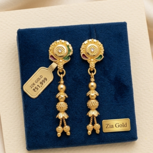 Home Rajwada AD-Studded Royal Sui-Dhaga Earrings