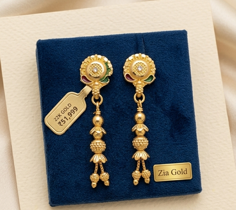 1 Rajwada AD-Studded Royal Sui-Dhaga Earrings