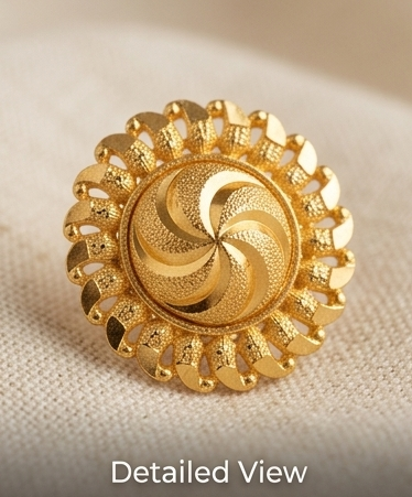 1 Rajwada Shahi Swirl Gold-Plated Chakra Studs - Image 5