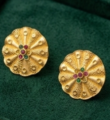 2 Rajwada Kalka-Top Tricolor Palace Jhumki - Image 4