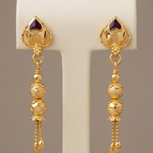 Home Rajwada Royalty - Premium Gold Plated Heart-Top Jhumka