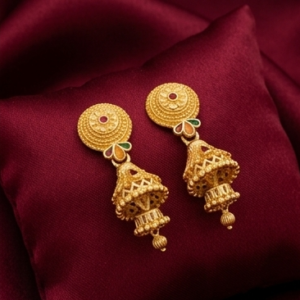 Home Rajwada Royal Gold-Plated Traditional Bell Jhumki