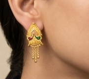 3 Rajwada Meenakari Peacock Gold-Plated Hanging Tops - Image 5