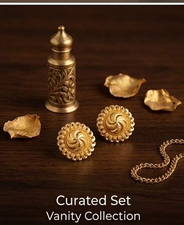 3 Rajwada Shahi Swirl Gold-Plated Chakra Studs - Image 4