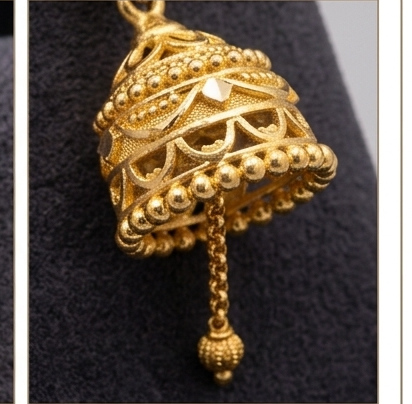 3 Rajwada Sunburst Matte-Finish Traditional Jhumki - Image 8