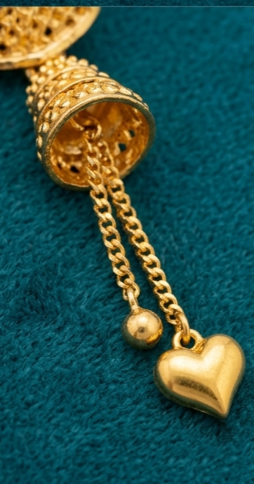 4 Rajwada Heart-Top Geometric Sleek Droplet Jhumki - Image 4