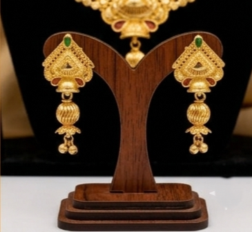 4 Rajwada Floral-Top Premium Heavy Latkan Jhumki