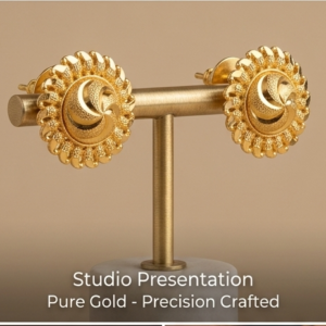 Home Rajwada Shahi Swirl Gold-Plated Chakra Studs