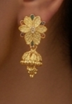 5 Rajwada Blossom-Crest Traditional Palace Jhumka - Image 4