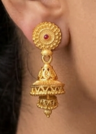 Home Sunflower-Chakra Layered Traditional Jhumki