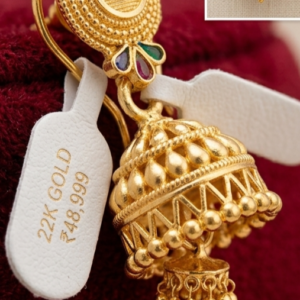 Home Rajwada Matte-Chakra Double-Tier Classic Jhumki