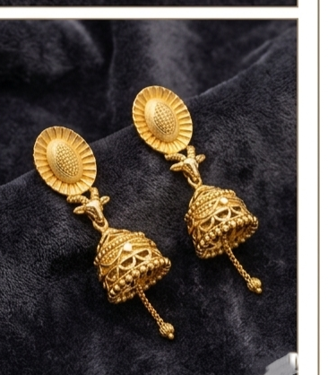 6 Rajwada Sunburst Matte-Finish Traditional Jhumki