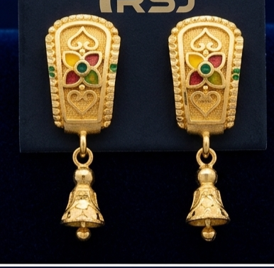 6 Rajwada Ruby-Center Antique Shield Latkan