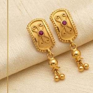 Home 3.5 Gram gold plated earing for daily wear