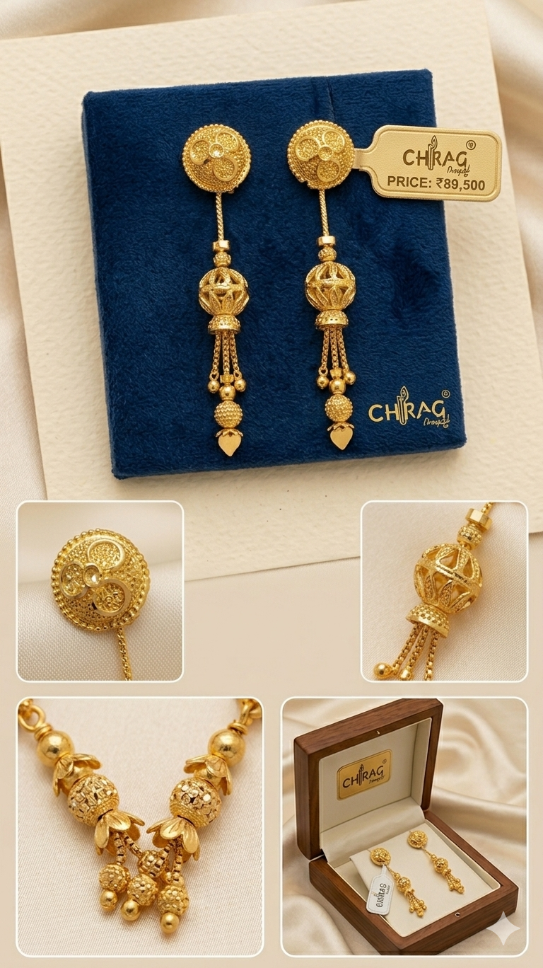 Gemini_Generated_Image_3ozhqr3ozhqr3ozh The Royal Malwa Jaali-Work Long Hanging Jhumka - Image 2