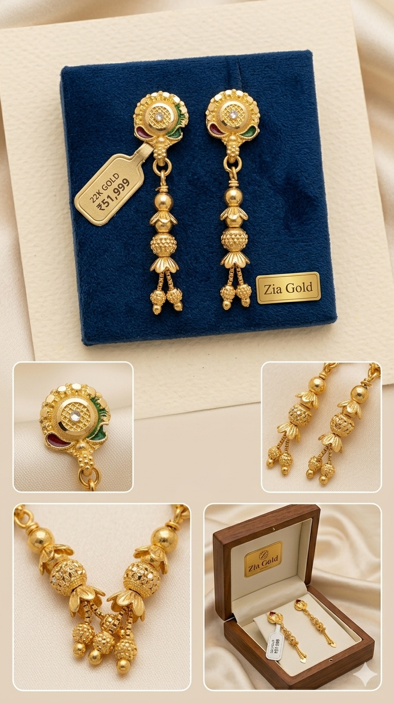 Gemini_Generated_Image_b984pab984pab984 Rajwada AD-Studded Royal Sui-Dhaga Earrings - Image 3