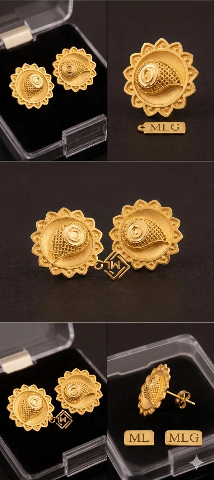 Gemini_Generated_Image_br7p2mbr7p2mbr7p 2 gram Gold plated earing mini daily wear - Image 2