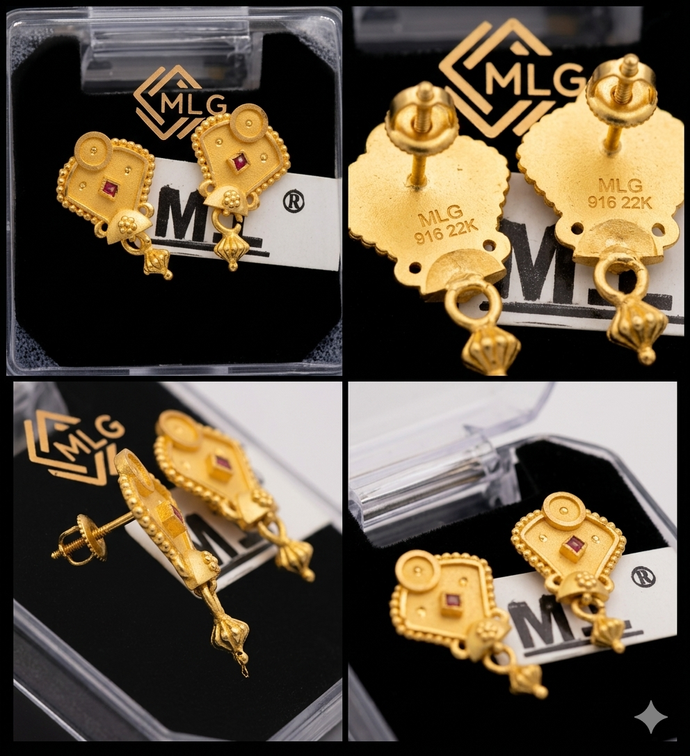 Gemini_Generated_Image_c1b37oc1b37oc1b3 Rajwada Square Kite-Cut Matte Gold Drops - Image 3