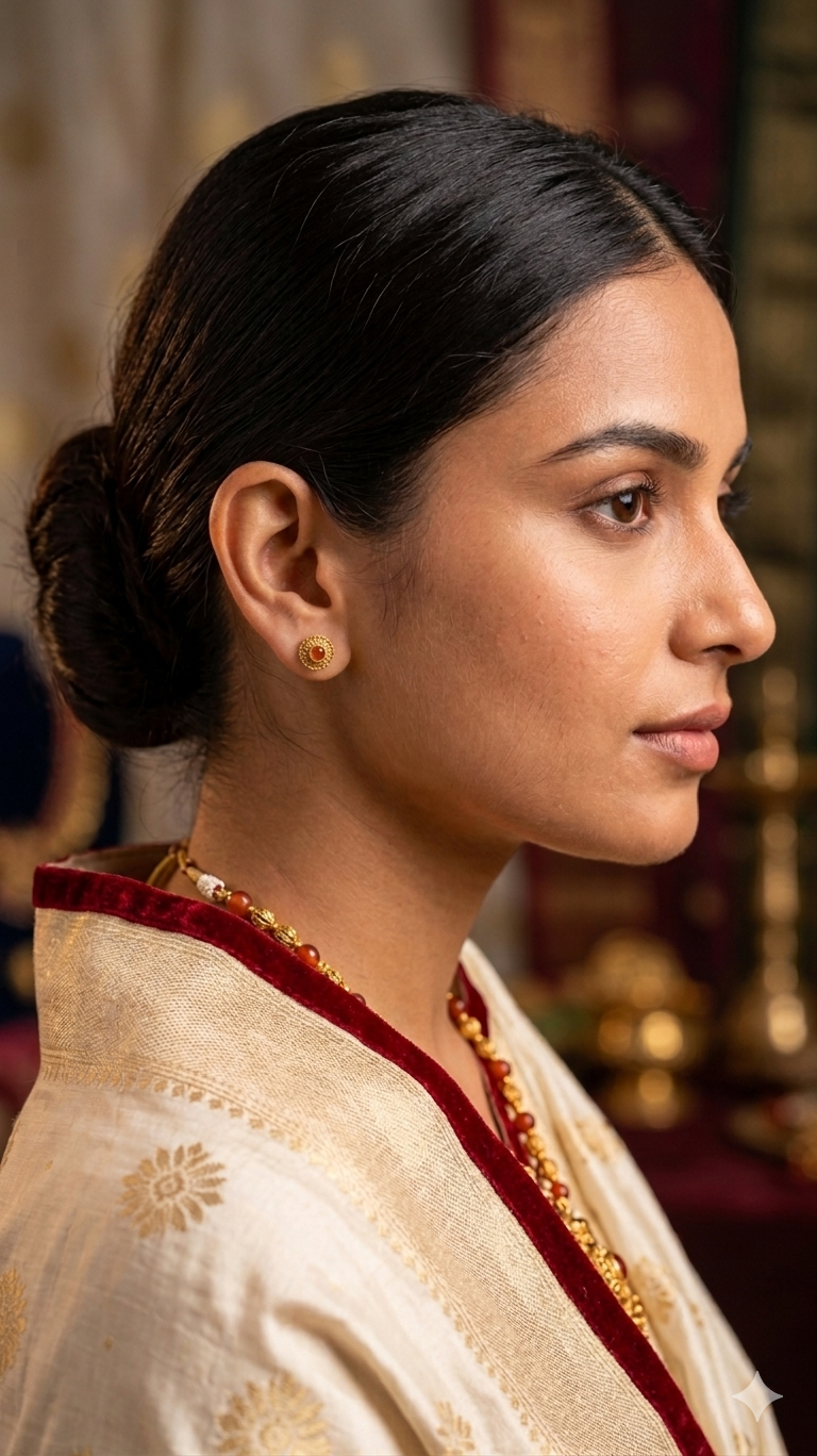 Gemini_Generated_Image_e8pj5ce8pj5ce8pj Rajwada Shahi Amber-Center Gold-Plated Chakra Studs - Image 8
