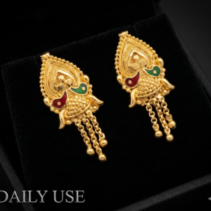 Home Rajwada Meenakari Peacock Gold-Plated Hanging Tops