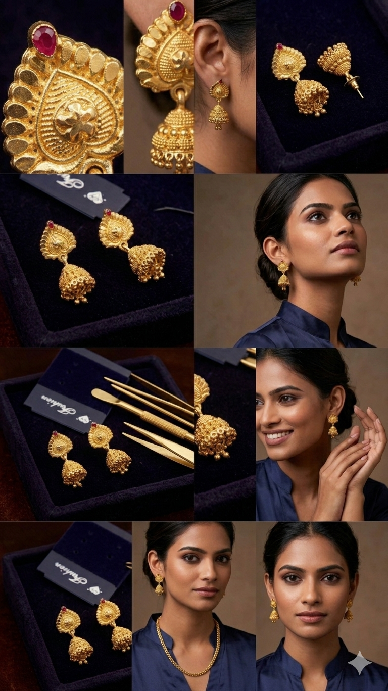 Gemini_Generated_Image_n2021jn2021jn202 ajwada Heart-Top Classic Royal Jhumki - Image 2