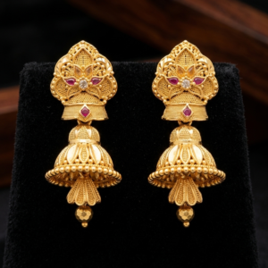 Home gold plated earing for daily use , travel & light weight