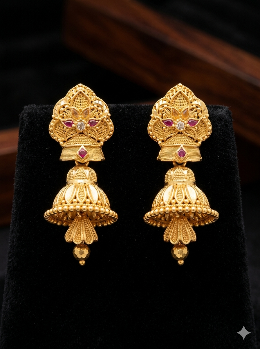 image_41ca1c48 gold plated earing for daily use , travel & light weight